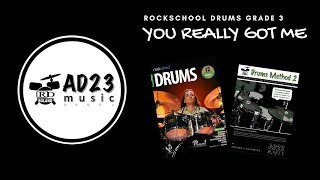 YOU REALLY GOT ME (With Vocals) | Rockschool Drums Grade 3