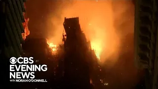 Massive fire rips through Hong Kong skyscraper