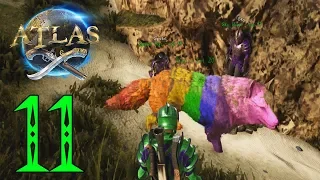 [11] ELEPHANT TAMING + RAINBOW WOLF! (Atlas Private Server)