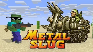 Monster School : METAL SLUG CHALLENGE - Minecraft Animation