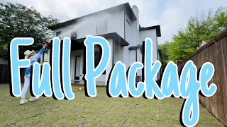 Full Package! Soft-Washing a house, Pressure Washing Driveway and Garage