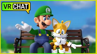 The start of Luigi and Tails Brotherhood on VR Chat