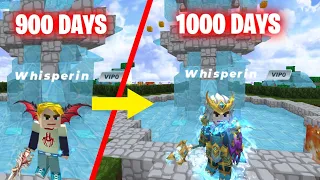 I Finally Survived 1000 DAYS In Skyblock | Blockman Go | FurtherXT