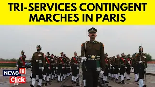 PM Modi In France | India's Tri Services Contingent Marches In Paris | Modi France Visit | News18