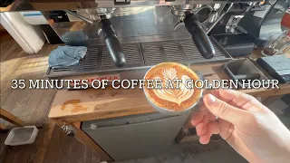 POV- Barista works at golden hour ☀️