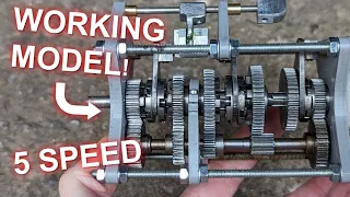 Making a  working 1/5 scale model five speed gearbox