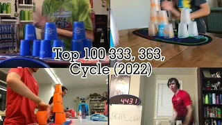 Sport Stacking: Top 100 333, 363 and Cycle (2022)