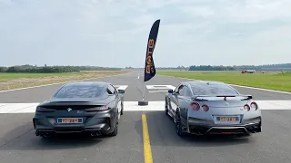 DRAG RACE! BMW M8 VS NISSAN GT-R!