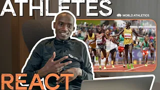 Joshua Cheptegei reacts to winning his second 10,000m world championships 🥇 | Athletes React