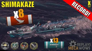 Shimakaze 8 Kills & 186k Damage | World of Warships Gameplay