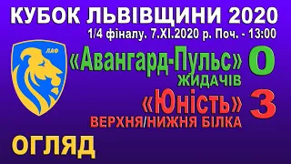 "Авангард" Жидачів - "Юність" В.Білка 0:3 (0:0). Огляд. Кубок Львівщини 2020. 1/4 фіналу. 7.ХI.2020