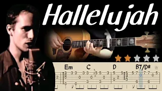 🔴Hallelujah - Jeff Buckley ㅣAcoustic Fingerstyle Guitar Tutorial ㅣTabs &Chordsㅣ Leonard CohenㅣLyrics