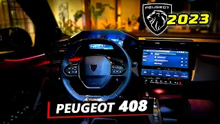 Intérieur PEUGEOT 408 🇫🇷 de nuit Éclairage d’ambiance intérieur 2023