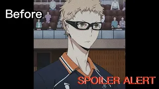 BEFORE AND AFTER TIMESKIP HAIKYUU CHARACTERS(ONLY FIRST YEARS)