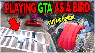 I Became a BIRD NPC and Kidnapped Players in GTA 5 | DonDada RP