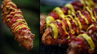 Korean Hot Dog! - Gamja Hotdog ASMR- 감자핫도그