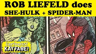 She-Hulk and Spider-Man by LIEFELD