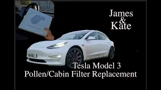 Tesla Model 3 Cabin/Pollen Filter Replacement - UK RHD