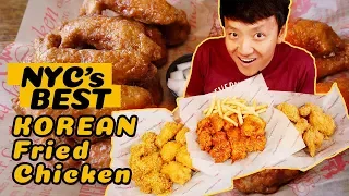 BEST Korean Fried Chicken In New York! RAMEN Chicken! SPICY CHEESE Stuffed Chicken