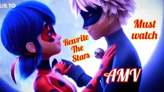 Rewrite The Stars ⭐ | Ladynoir x Adrienette AMV Edits | Miraculous Awakening Movie | Marinette Mani