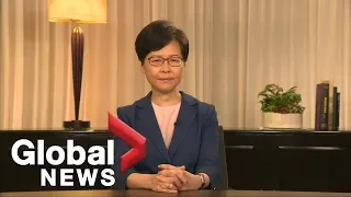 Hong Kong leader Carrie Lam formally withdraws extradition bill that sparked mass protests