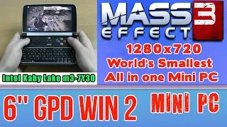 GPD WIN 2 Mass Effect 3 (PC) on Handheld Mini PC - 256 GB SSD 8GB RAM Intel m3-7Y30 HD 615