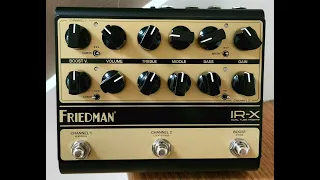 First Impressions of the Friedman IR-X