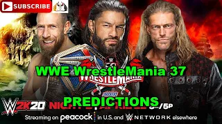WWE WrestleMania 37 Universal Championship Roman Reigns vs  Edge vs  Daniel Bryan Predictions WWE 2K