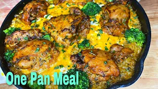 Cheesy Chicken and Broccoli Rice | One pan meal