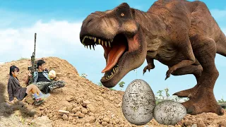 Most REALISTIC T-Rex Chase | Dinosaurs Hunting Video | Jurassic World Dominion | Dinosaur Best Movie