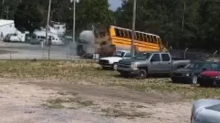 Video shows bus and tanker truck collide in Lexington County