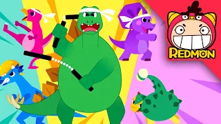 Dinosaur Defense song | Dinosaur songs | Nursery Rhymes | REDMON