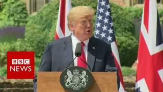 Press conference : Donald Trump and Theresa May - BBC News