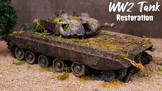 Restoration Abandoned World War 2 TANK