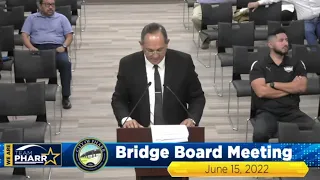 Bridge Board Meeting - June 15, 2022 | City of Pharr