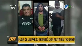 Fuga de ''Gordito Lindo'' terminó con motín en Tacumbú