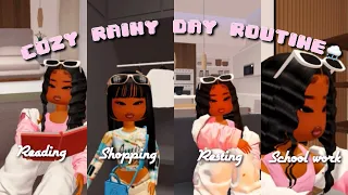 COZY RAINY DAY ROUTINE! 🌧️ (Life with Kyla 006)| Shopping, cooking, working | Berry Avenue Roleplay