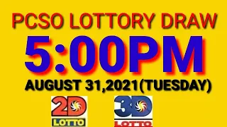 5pm lotto result today august 31,2021 3d,2d lotto.