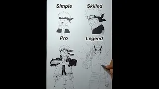 "Easy Draw Naruto in Different Levels" #drawing #anime #naruto #viral