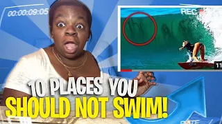 GIRLFRIEND REACTS | Places You Should NEVER Swim! (NEVER EVER)