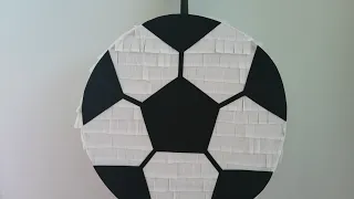 COMO HACER UNA PIÑATA DE BALÓN DE FÚTBOL / SOCCER BALL PINATA