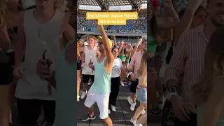 Crowd dancing on Kinetic floor Coldplay concert in Naples 2023