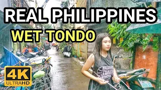 A LOVELY WET EXPERIENCE | WALKING WET in TONDO RESIDENCE Manila Philippines [4K] 🇵🇭