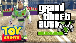 GTA 5 PC Mods Toy Story "Buzz Lightyear Mod" GTA 5 Disney Toy Story Mod Gameplay! (GTA 5 PC Mods)