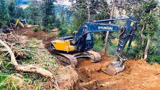 Heavy Machinery Tamers the Wilderness: Building a Mountain Road