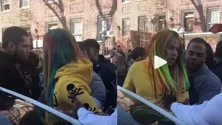 Police almost arrest 6ix9ine at his own video shoot after he brought out 1000 to be in 'BILLY' video