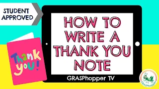 How to Write a Thank you Note for Kids in English