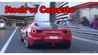 Ferrari 488 Capristo exhaust comparison w/ stock exhaust