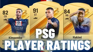 FIFA 24 - PSG PLAYER RATINGS! EAFC 24 Ft.. Mbappe, Dembele And Nuno Mendes