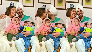 Nehha Kakkar with babies Hubby Rohanpreet Singh cute 😍😘😘 Neha with family 😂 #shorts #youtubeshorts